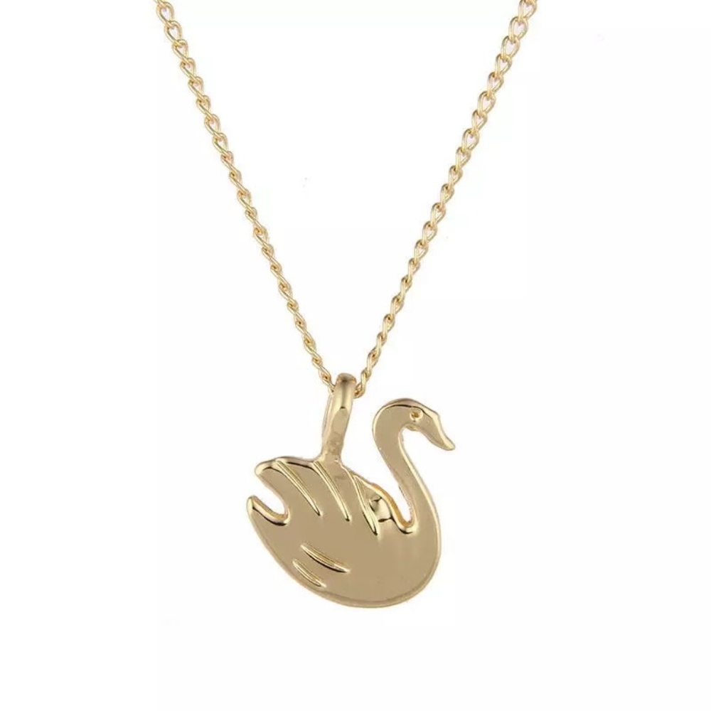 5 for $25 Gold Color Swan Pendant Necklace - Picture 2 of 3